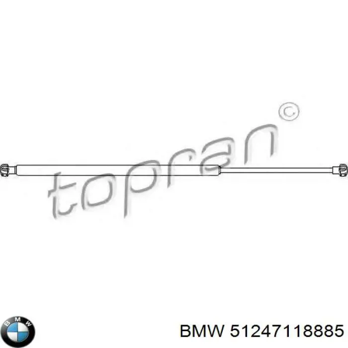 Газовый упор багажника Hans Pries (Topran) 501812