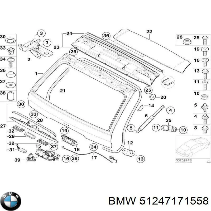 Буфер-отбойник 5-й двери BMW 51247171558 цена, от 46.81 USD