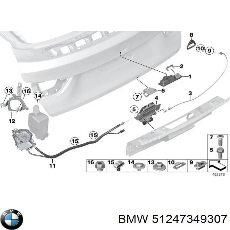 51247349307 BMW Кронштейн бампера переднего