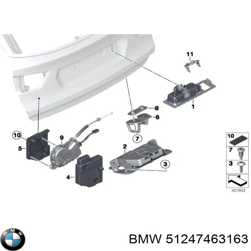 Ручка крышки багажника (двери 3/5-й задней) наружная на BMW X5 (F15, F85) купить.