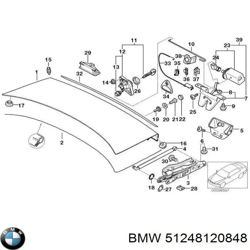 Купить 51248120848 BMW Датчик закрывания дверей