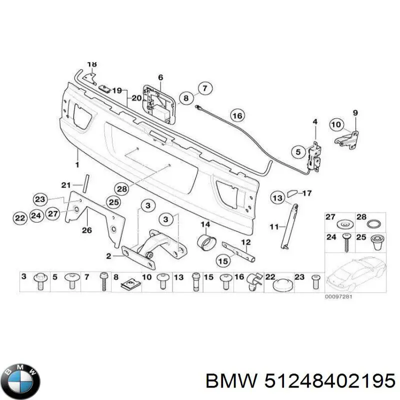 51248402195 BMW амортизатор багажника