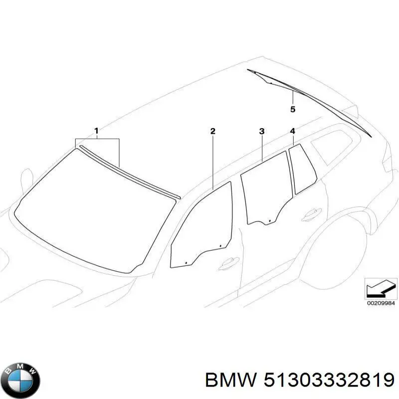 Стекло-форточка двери задней левой на BMW X3 (E83) купить.