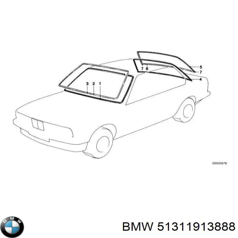 Уплотнитель заднего стекла на BMW 3 (E30) купить.