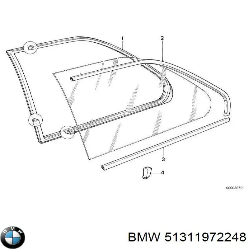 Уплотнитель лобового стекла BMW 51311972248 цена, от 495.62 USD