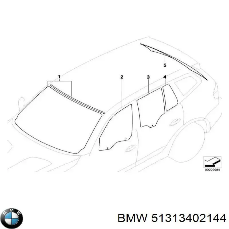 Лобовое стекло 51313402144 BMW