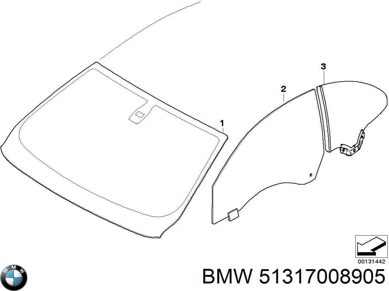 51317008905 BMW Автостекло