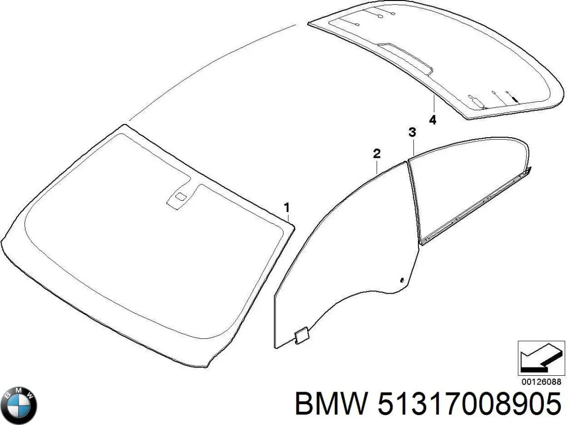 Стекло лобовое BMW 51317008905 цена, от 109.76 USD