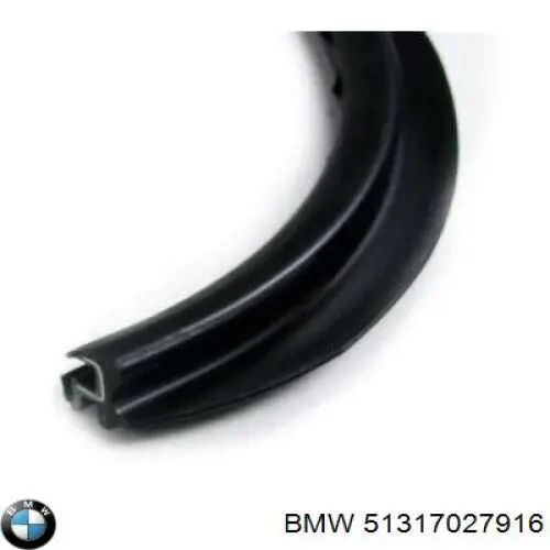 Junta de vidrio de ventana trasera superior 51317027916 BMW