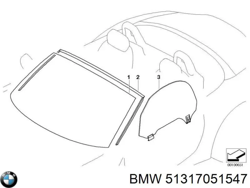 51317051547 BMW Автостекло