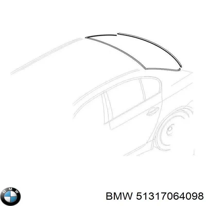 Пистон крепления молдинга лобового стекла BMW 51317064098