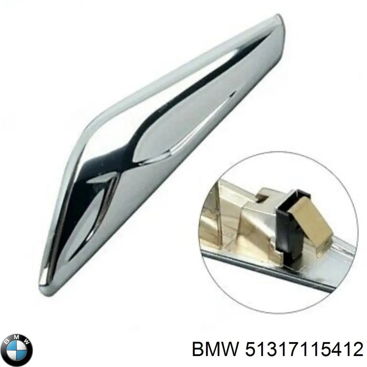 Купить 51317115412 BMW Уплотнитель заднего стекла нижний