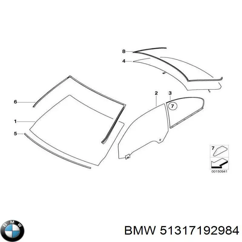 Купить 51317192984 BMW Ветровое стекло