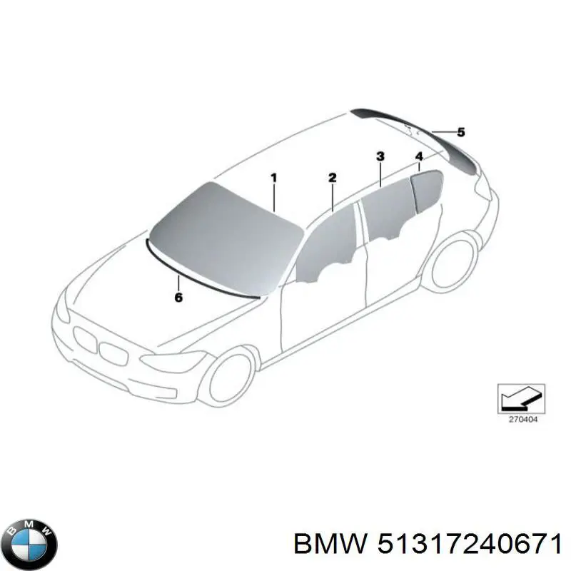 Moldura de pára-brisas 51317240671 BMW