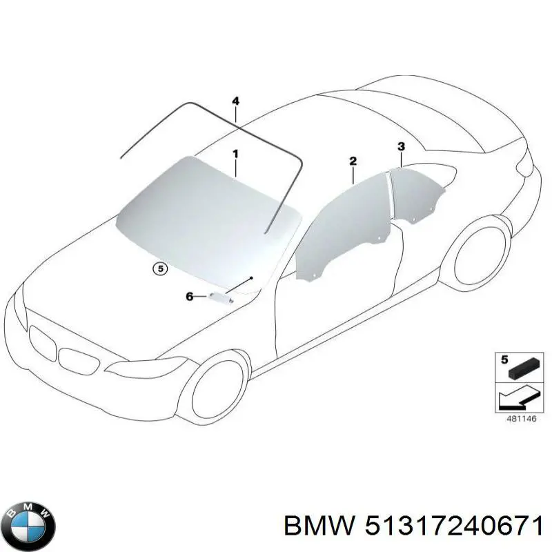51317240671 BMW Moldura de pára-brisas