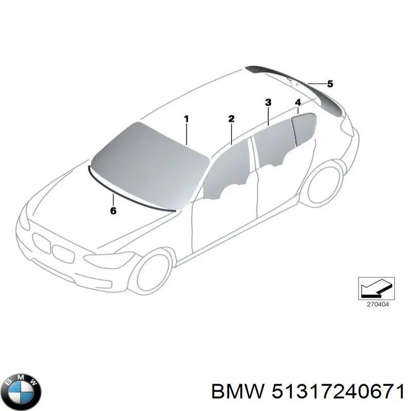 Compre 51317240671 BMW Moldura de pára-brisas