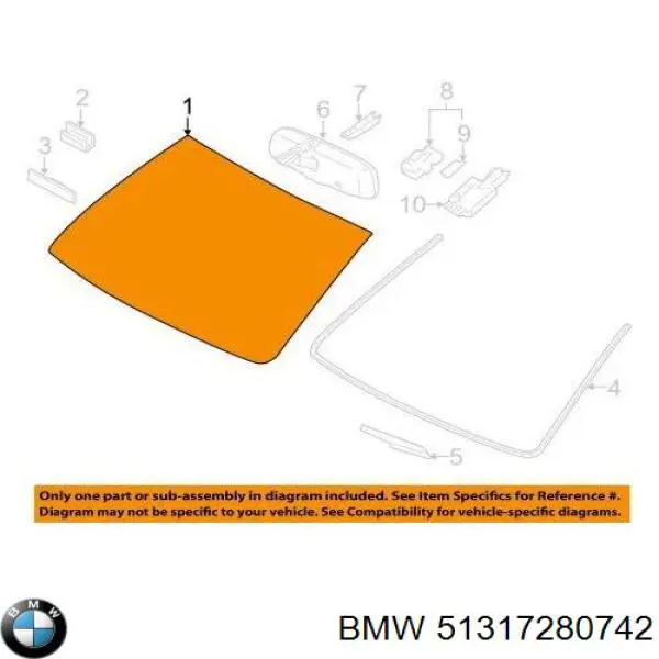 51317333833 BMW Автостекло