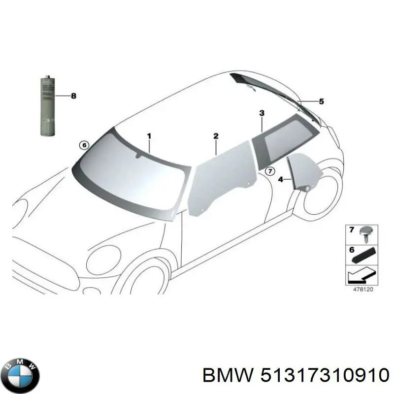 51317443870 BMW Автостекло