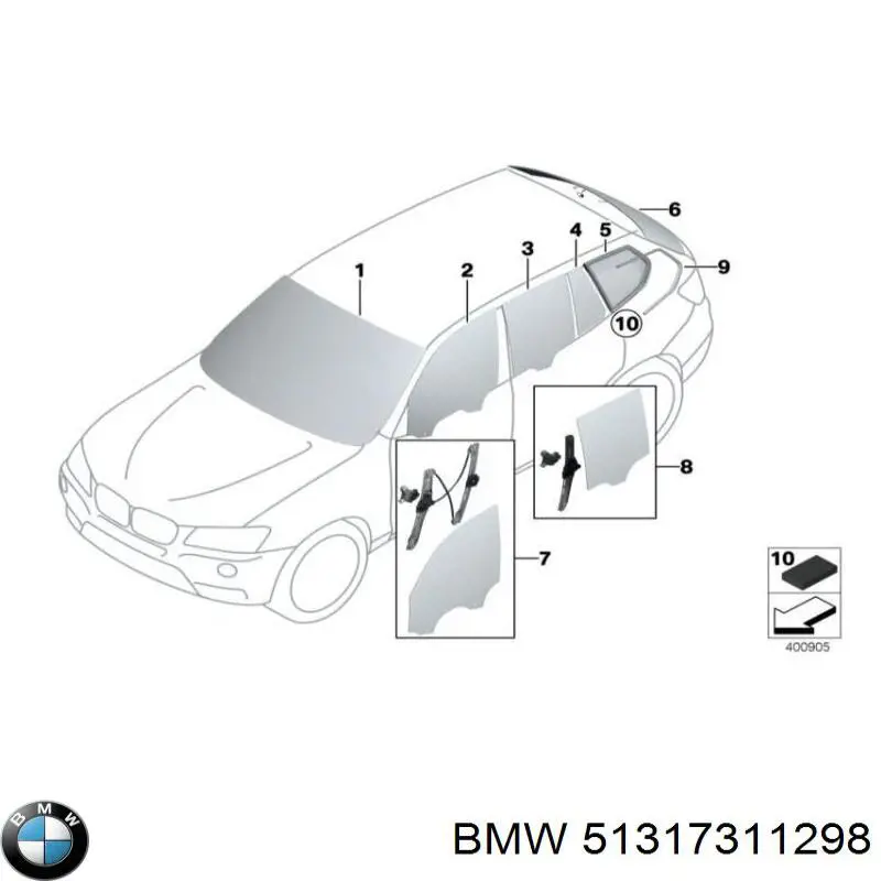 Лобовое стекло на BMW X3 F25