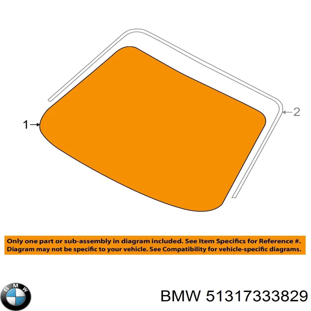 Автомобильные стекла BMW 51317333829