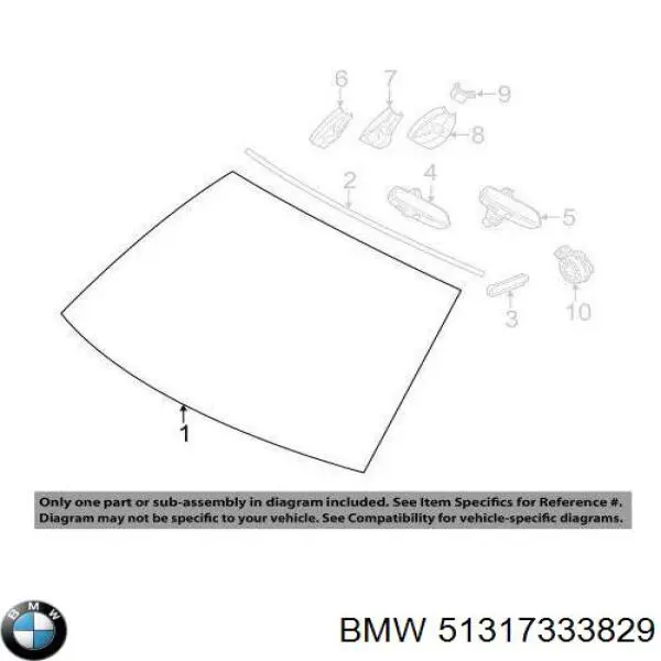 Купить 51317333829 BMW Ветровое стекло