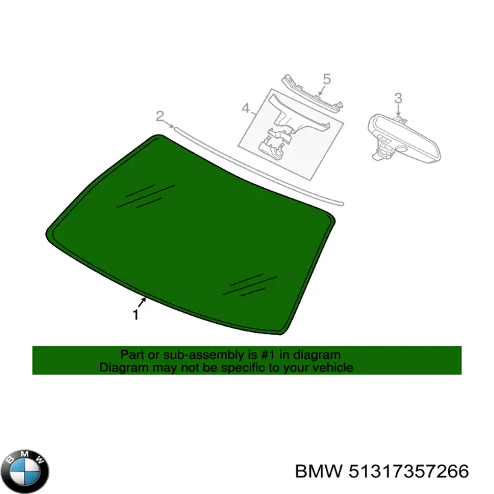 Стекло лобовое BMW 51317357266 цена, от 1027.54 USD