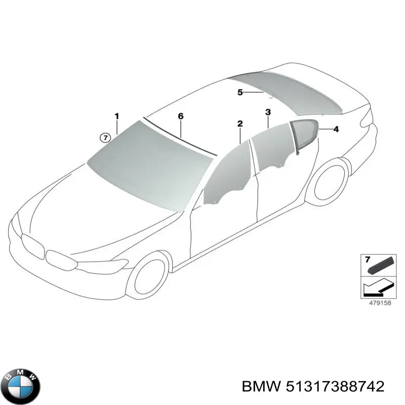 Лобовое стекло на BMW 5 G30