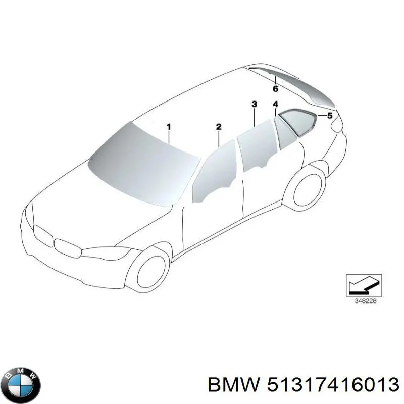 Лобовое стекло 51317416013 BMW