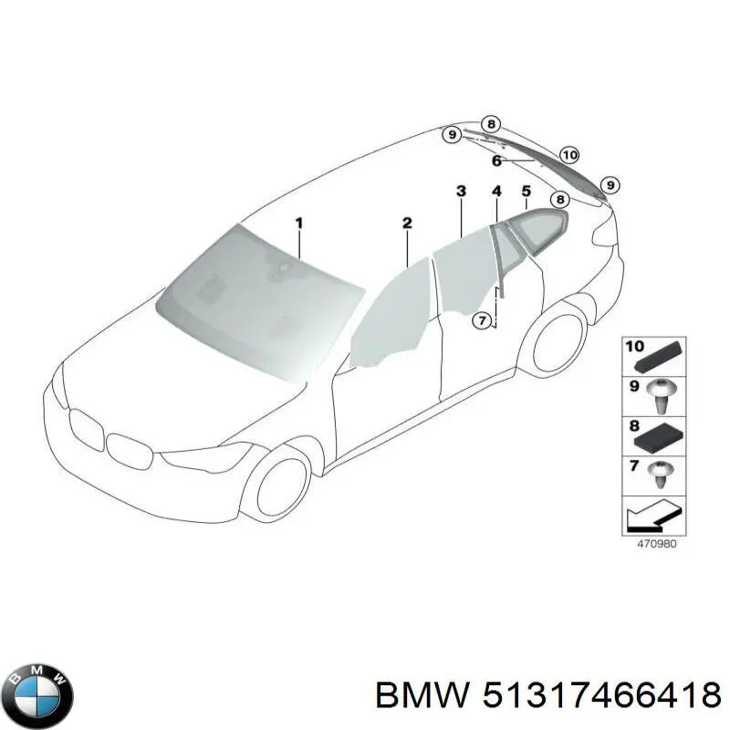 Стекло крышки багажника BMW 51317466418 цена, от 126.69 USD