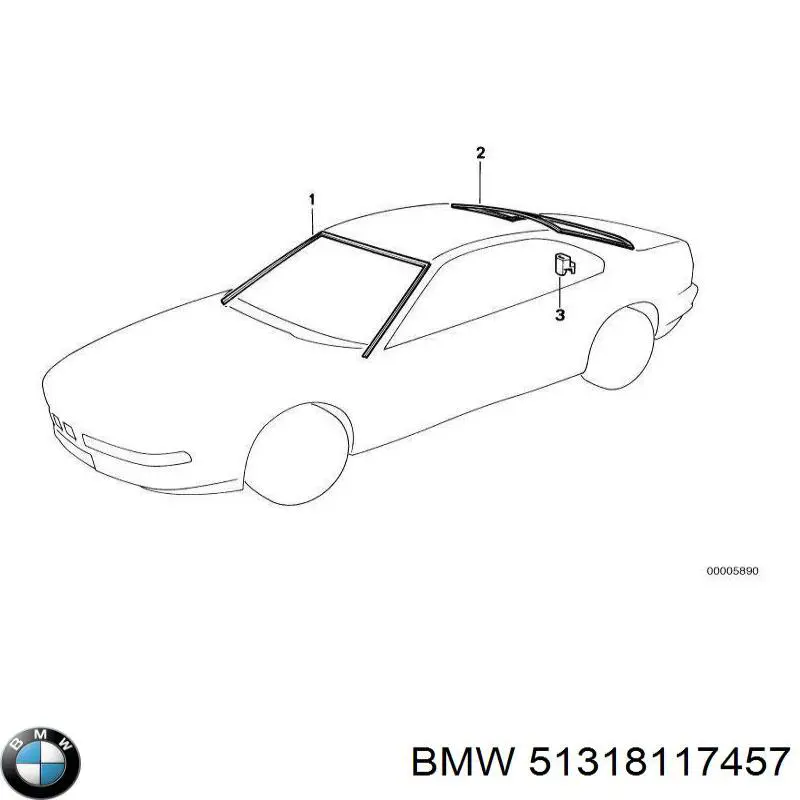 Защитная накладка переднего стекла левая BMW 51318117457 цена, от 512.52 USD