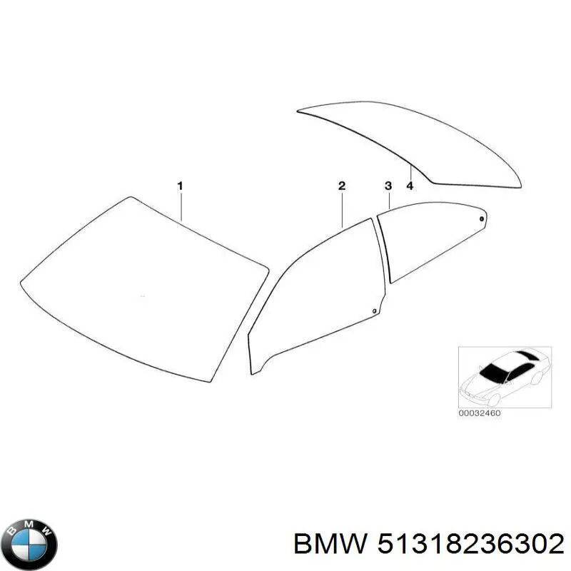 Лобовое стекло 51318236302 BMW