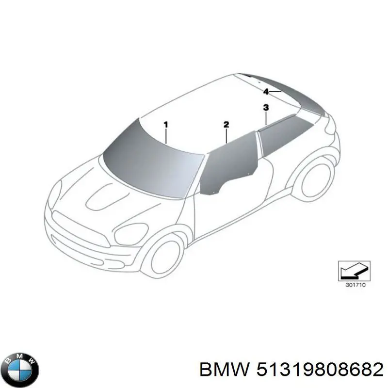51319808682 BMW pára-brisas