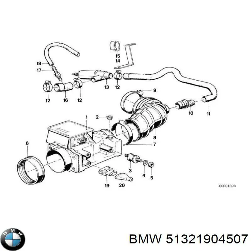 Ручка подъема стекла двери передней 51321904507 BMW