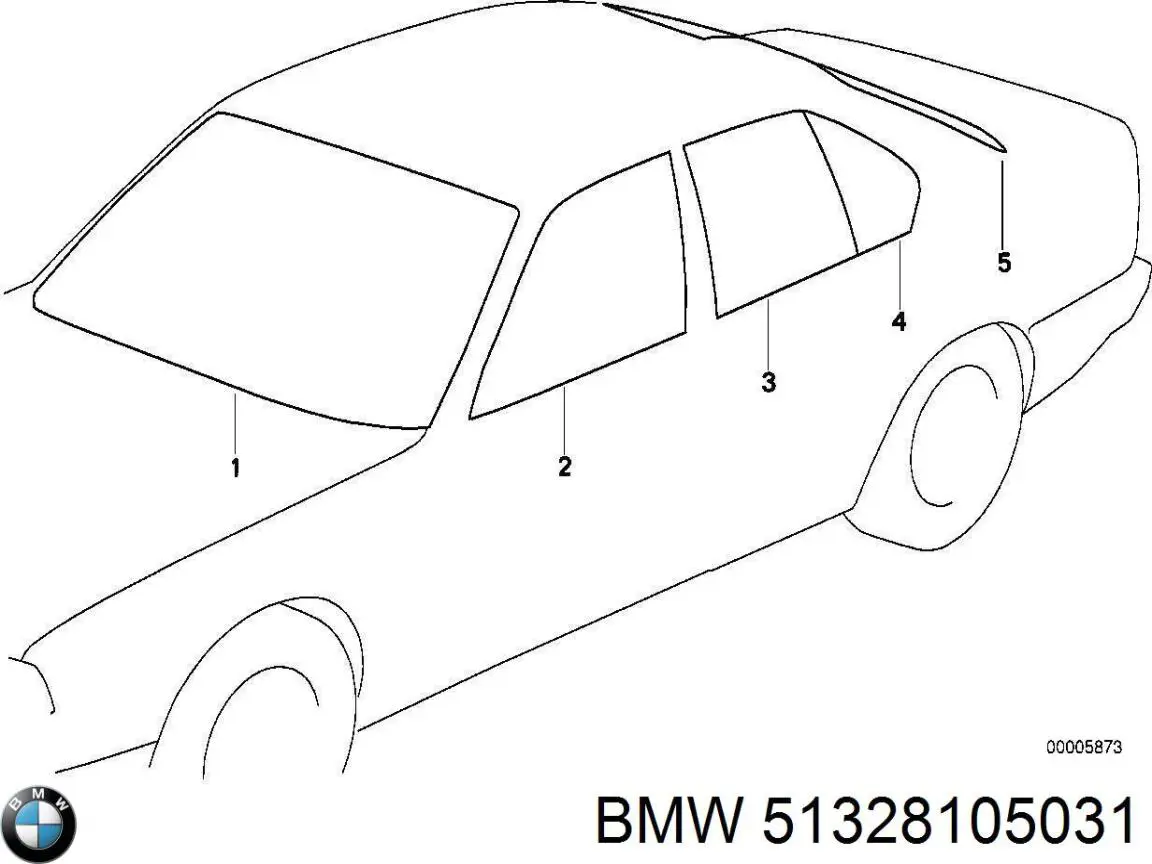 51328105031 BMW Стекло двери передней левой