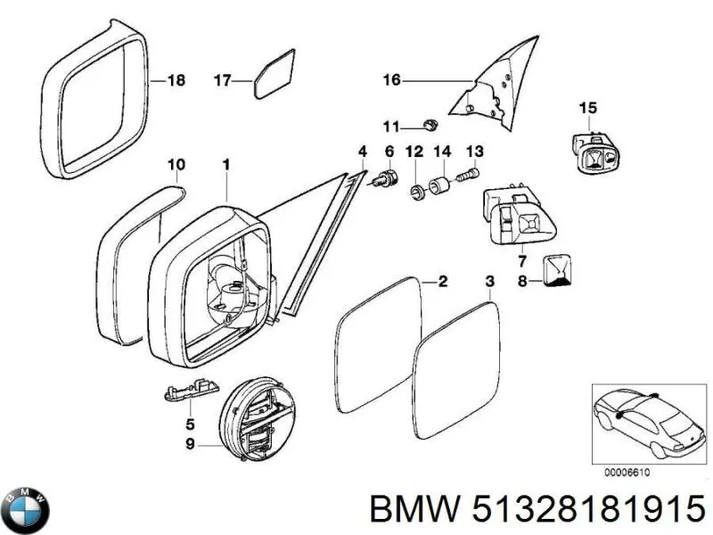 Прокладка клапанной крышки двигателя левая 51328181915 BMW