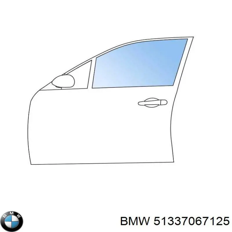 51337067125 BMW Стекло двери передней левой