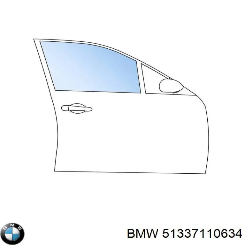 51337110634 BMW стекло двери передней правой
