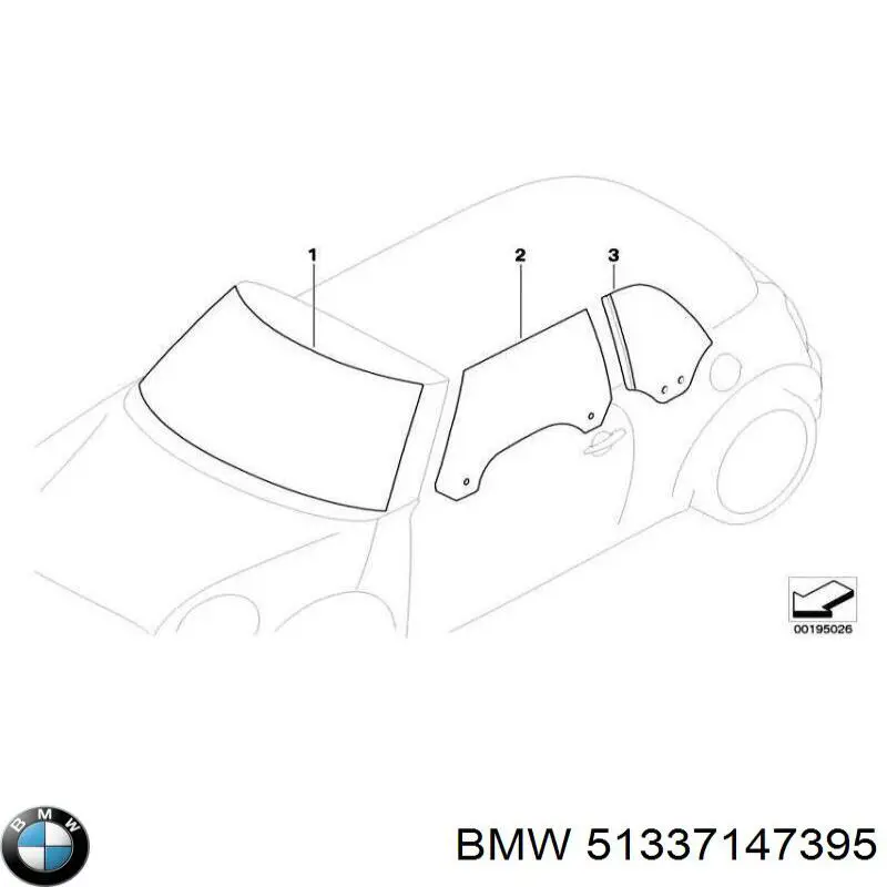 Окно (передней двери) двери BMW 51337147395 цена, от 82.56 USD