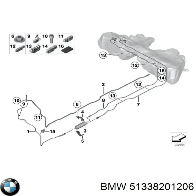 Купить 51338201206 BMW 