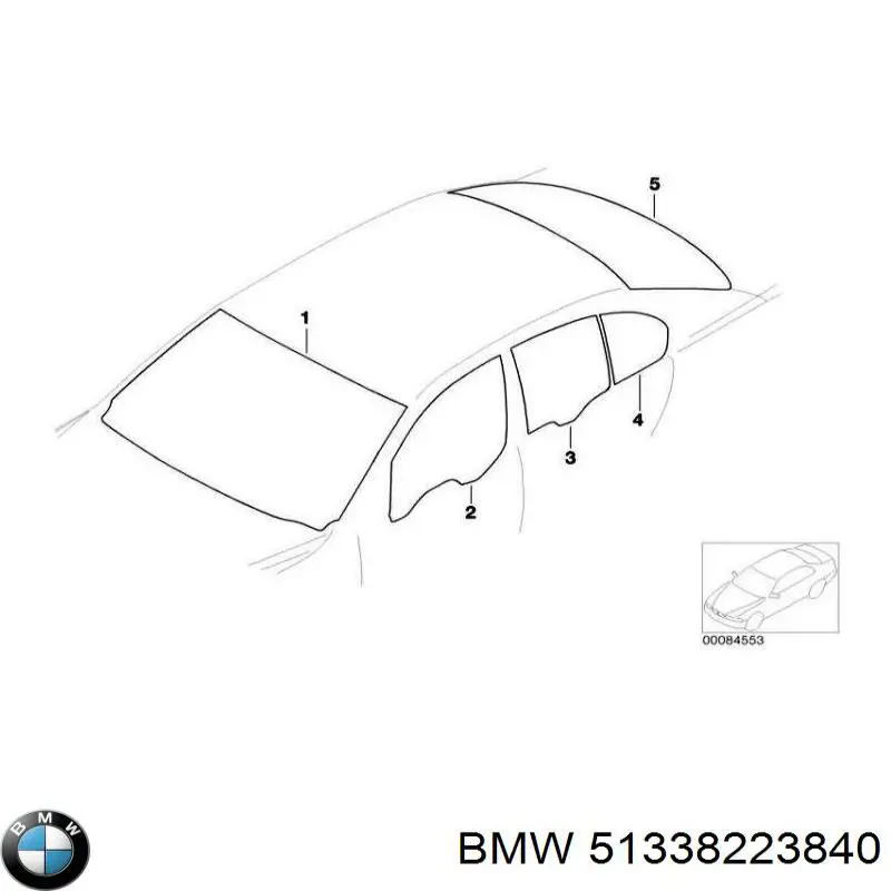 Стекло пассажирской двери BMW 51338223840 цена, от 19.00 USD