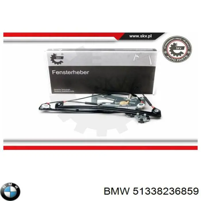 51338236859 BMW Механизм стеклоподъемника передней левой двери
