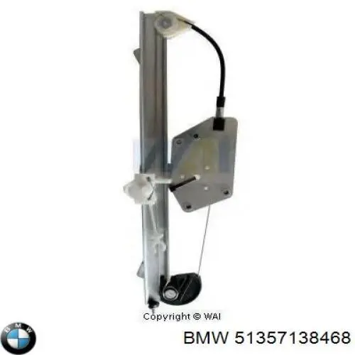 Механизм стеклоподъемника двери задней правой 51357138468 BMW