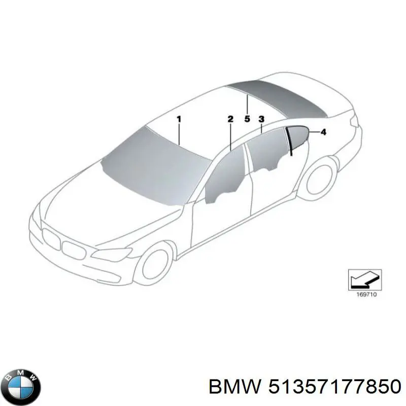 51357177850 BMW Уголок задней правой двери