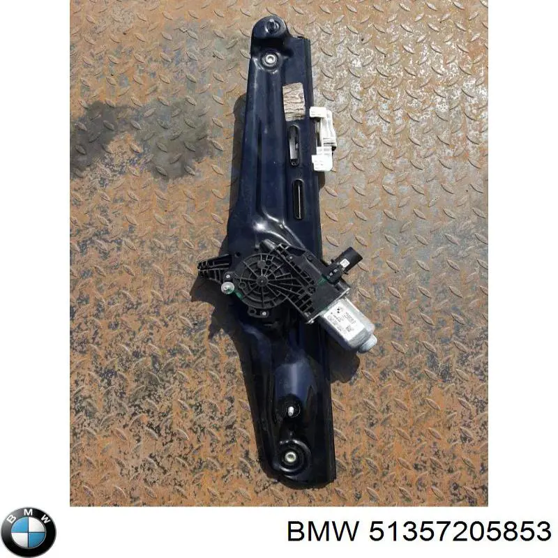 51357205853 BMW mecanismo de acionamento de vidro da porta traseira esquerda