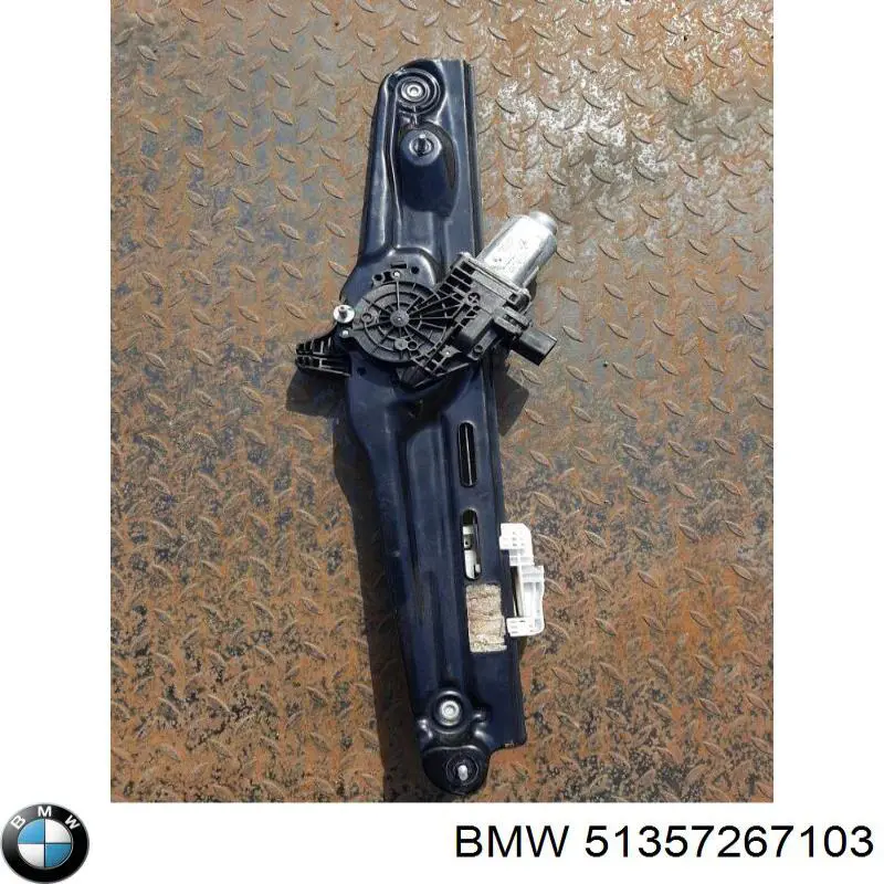 51357267103 BMW mecanismo de acionamento de vidro da porta traseira esquerda