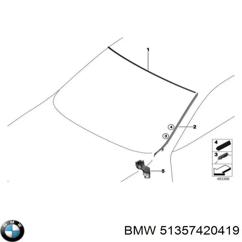 Стекло задней двери, левой BMW 51357420419 цена, от 39.15 USD