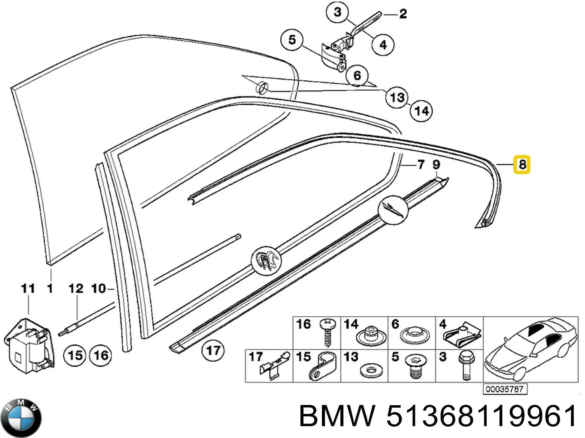 Подкрылок задний левый 51368119961 BMW