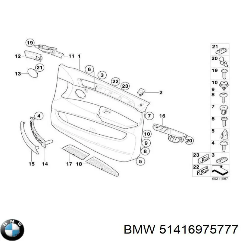 Painel (placa sobreposta) de bloco de controlo de elevador de vidro dianteiro esquerdo para BMW X6 (E71)