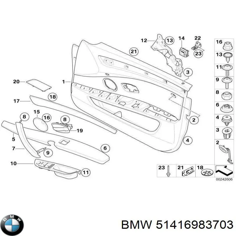 Ручка двери передней наружная BMW 51416983703 цена, от 103.76 USD