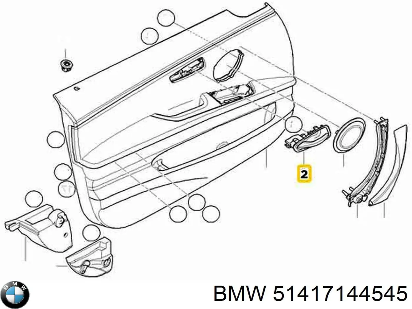 Maçaneta externa dianteira/traseira da porta esquerda para BMW 3 (E90)